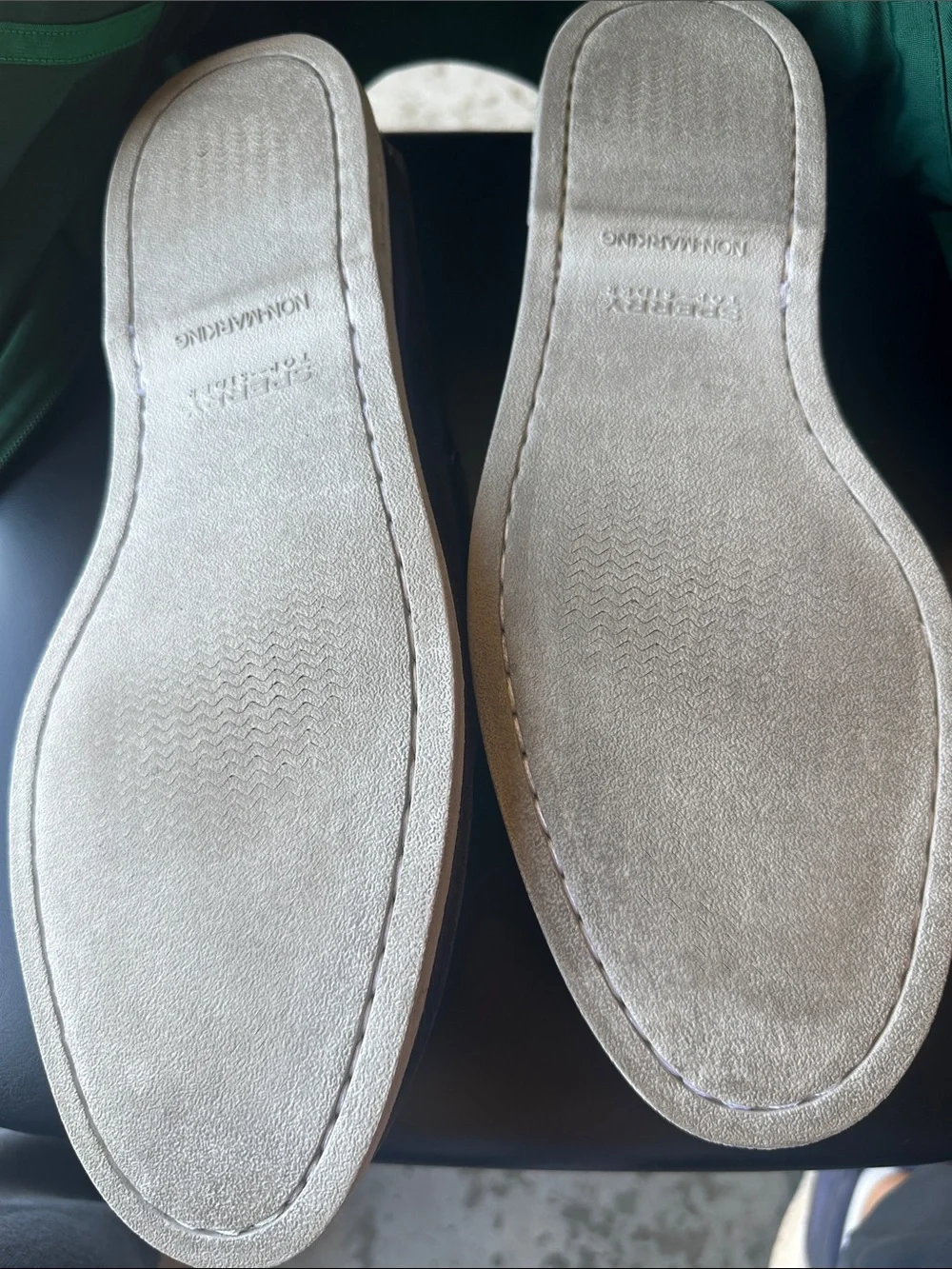 Sperry Black Suede Moc Toe Boat Shoes